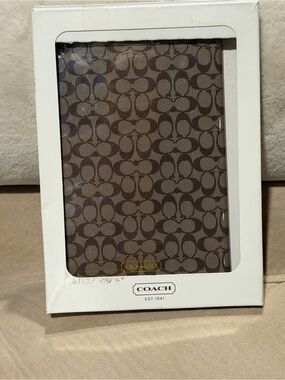Coach Brown Monogram Signature Mini iPad Case
